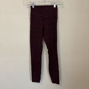 Lululemon Align High Waist Leggings Yoga Workout Red Camo 2